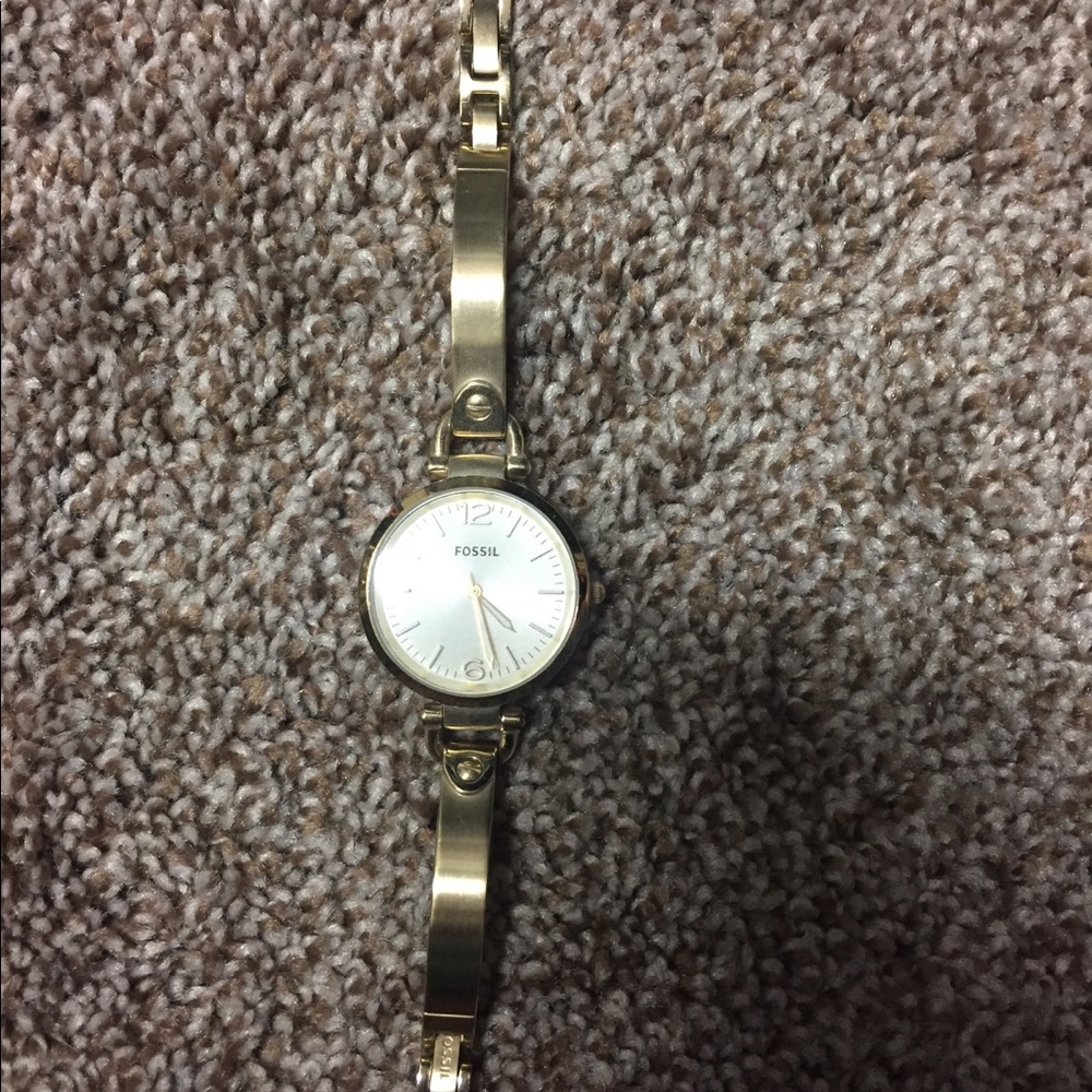 Gold bracelet style Fossil watch